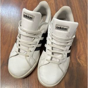 Men’s white/black Adidas sneakers